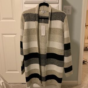 Cardigan sweater with shawl collar